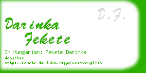 darinka fekete business card